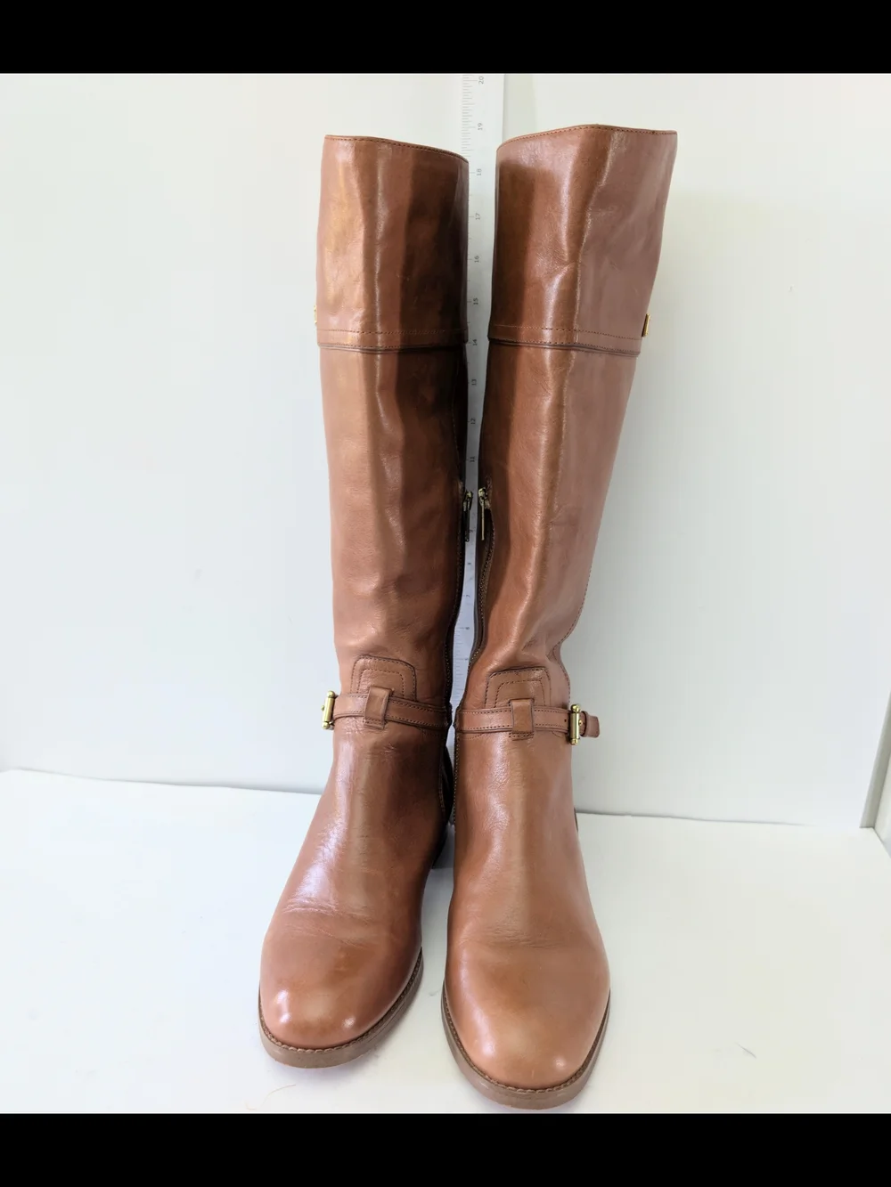 COACH Brown Leather Knee-High Riding Boots Size 10B